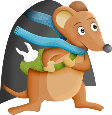Dywan winylowy zwierzęta myszka z zębami - TenStickers