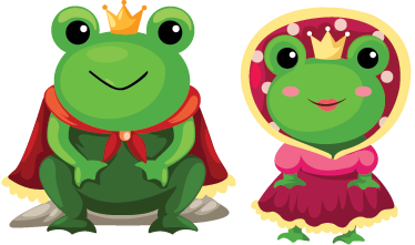 Dywan winylowy zwierzęta królewska para żab - TenStickers