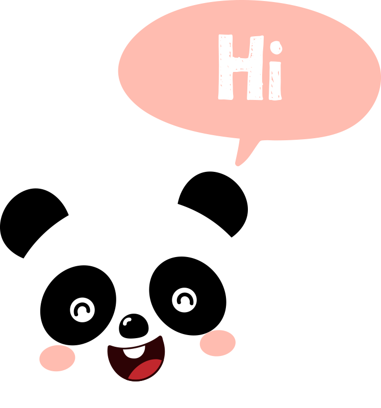 Dywan winylowy zwierzęta panda mówiąca cześć - TenStickers