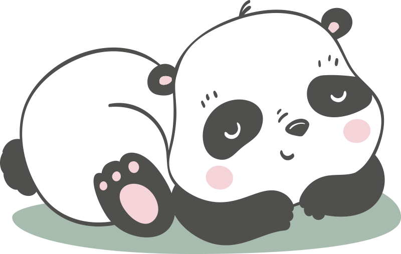 Dywan winylowy zwierzęta ilustracja pandy - TenStickers