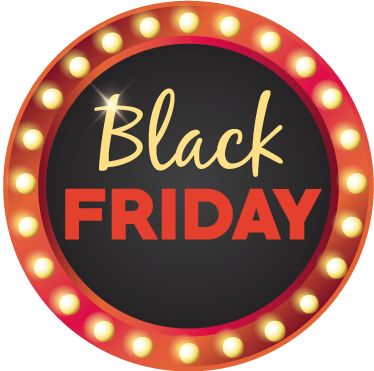 Dywan winylowy black friday czerwona okrągła promocja - TenStickers