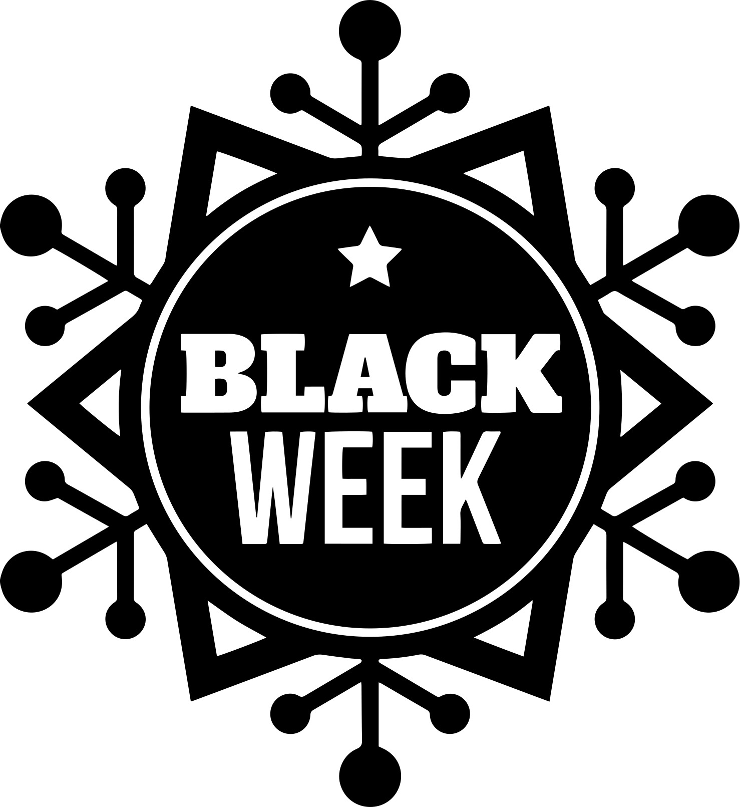 Dywan winylowy black friday płatki śniegu - TenStickers