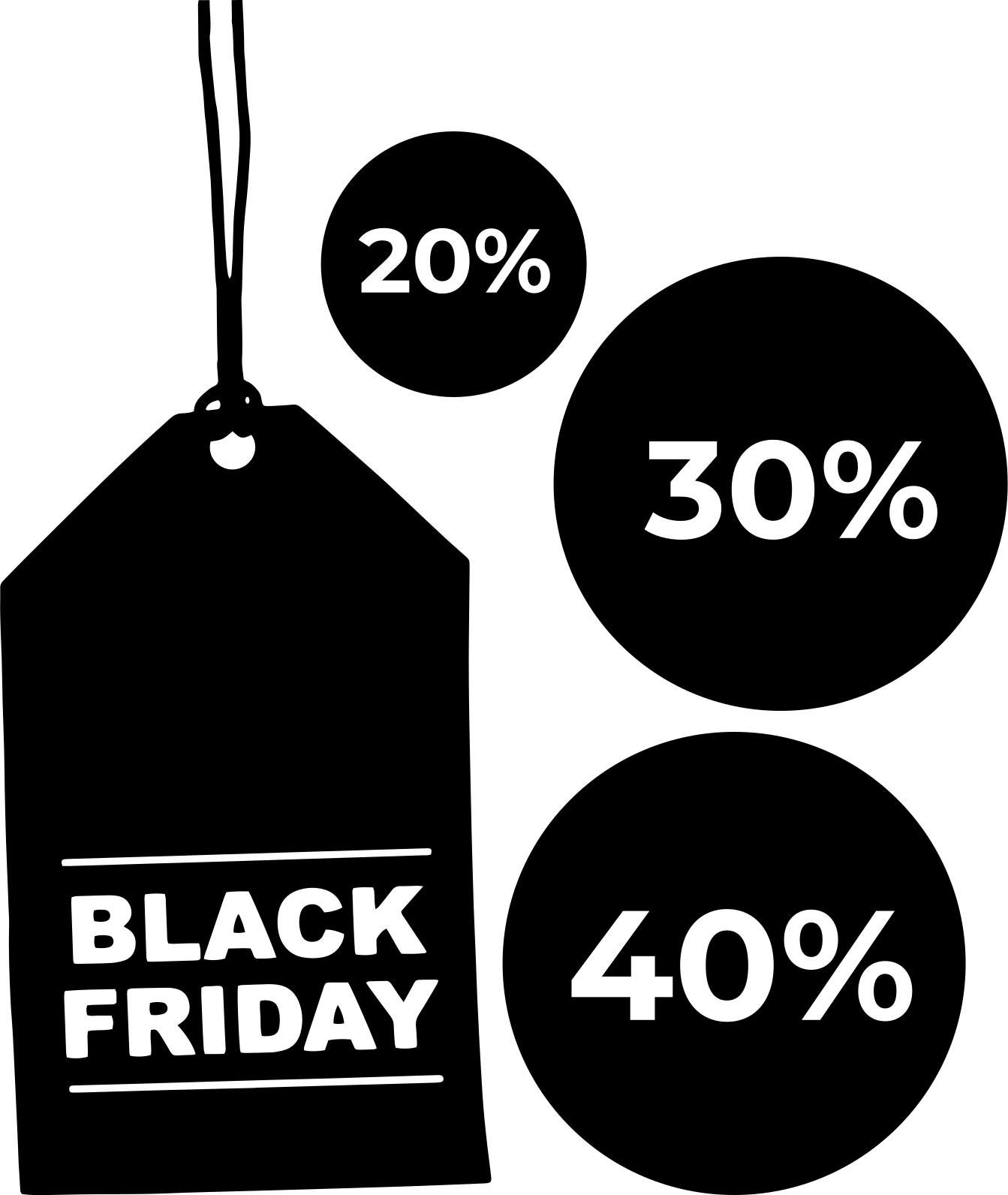 Dywan winylowy black friday zestaw 3 sztuk do personalizacji - TenStickers