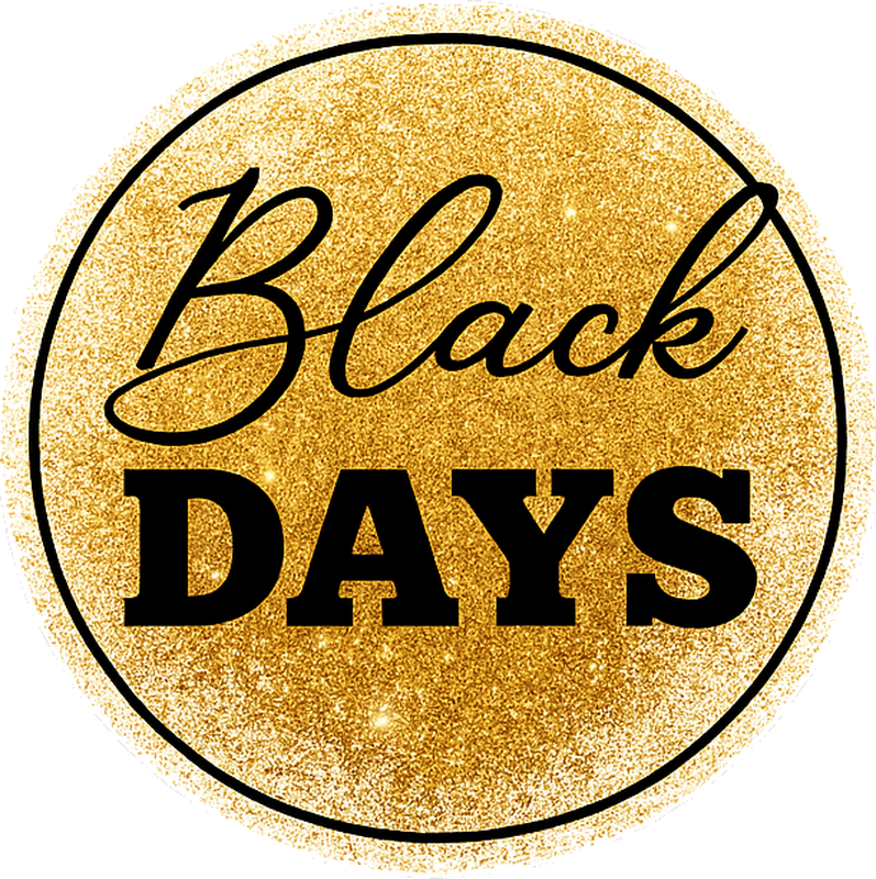 Dywan winylowy black friday biało-złote "czarne dni" - TenStickers