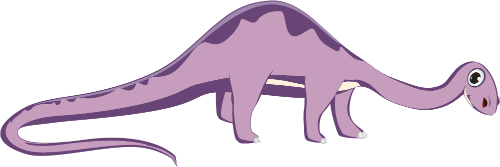 Dywan winylowy zwierzęta przyjazny dinozaur z długą szyją - TenStickers