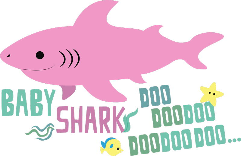 Dywan winylowy zwierzęta tekst piosenki baby shark - TenStickers