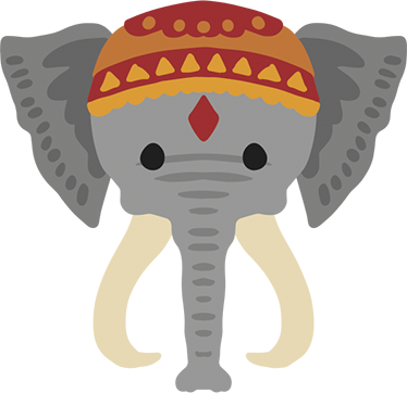 Dywan winylowy zwierzęta głowa słonia - TenStickers