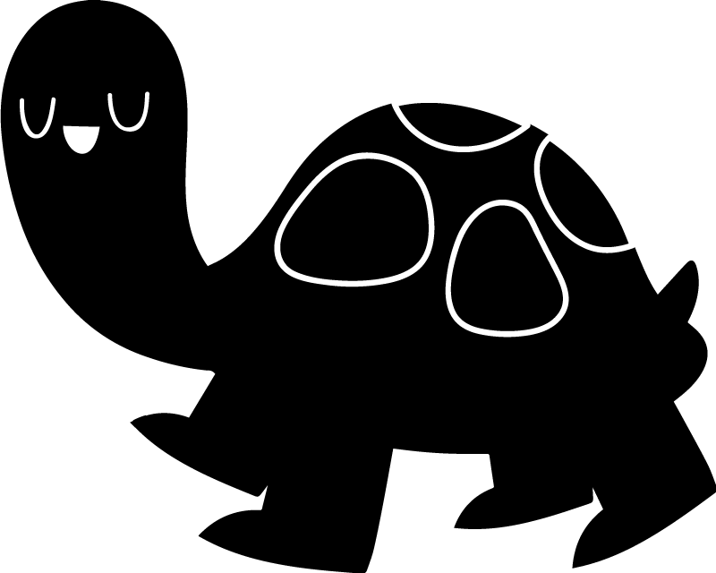Dywan winylowy zwierzęta żółw gigantyczny czarny - TenStickers