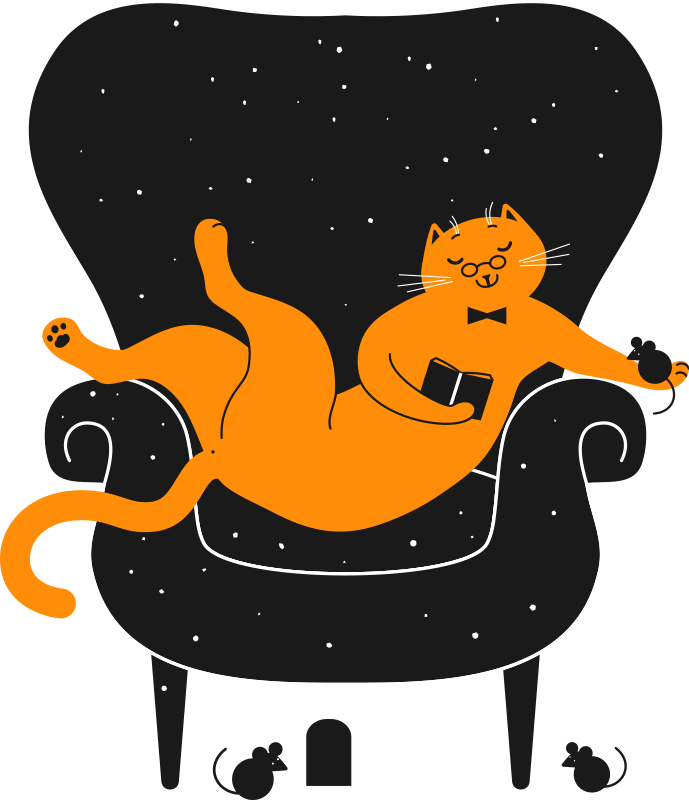 Dywan winylowy zwierzęta kot i mysz - TenStickers