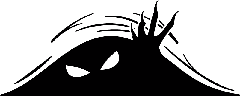 Dywan winylowy na halloween z wychodzącym potworem - TenStickers