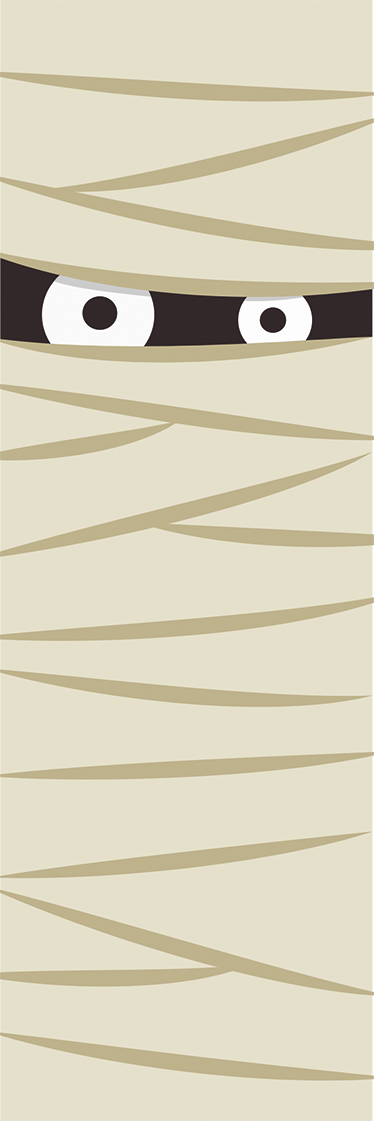 Dywan winylowy na halloween oczy mumii - TenStickers