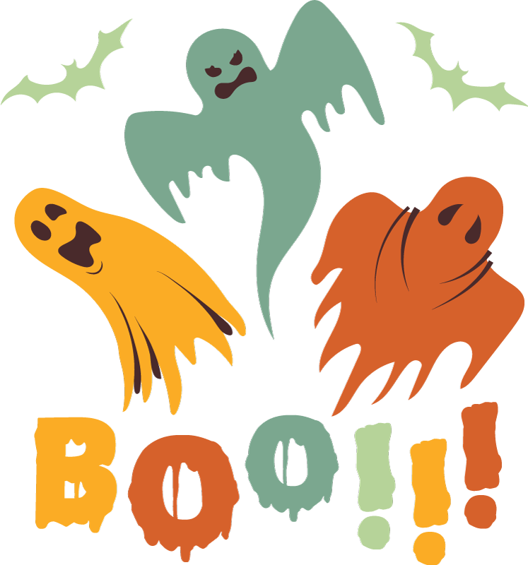 Dywan winylowy na halloween duch boo - TenStickers