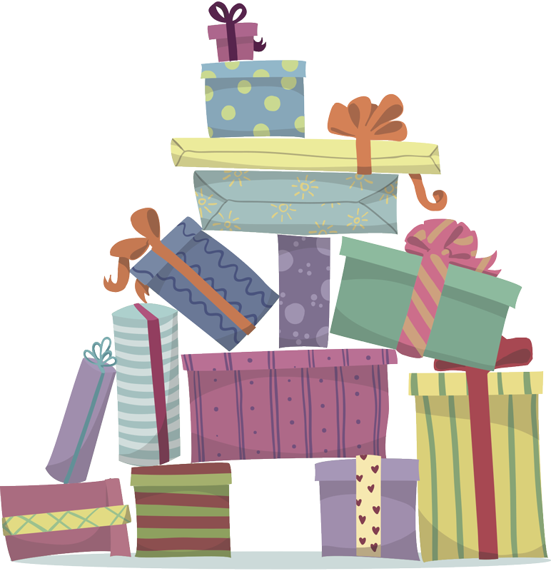 Dywan winylowy boże narodzenie góra prezentów - TenStickers