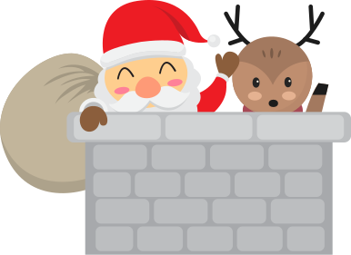 Dywan winylowy boże narodzenie mikołaj i renifery - TenStickers