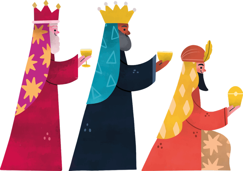 Dywan winylowy boże narodzenie trzej królowie akwarela - TenStickers