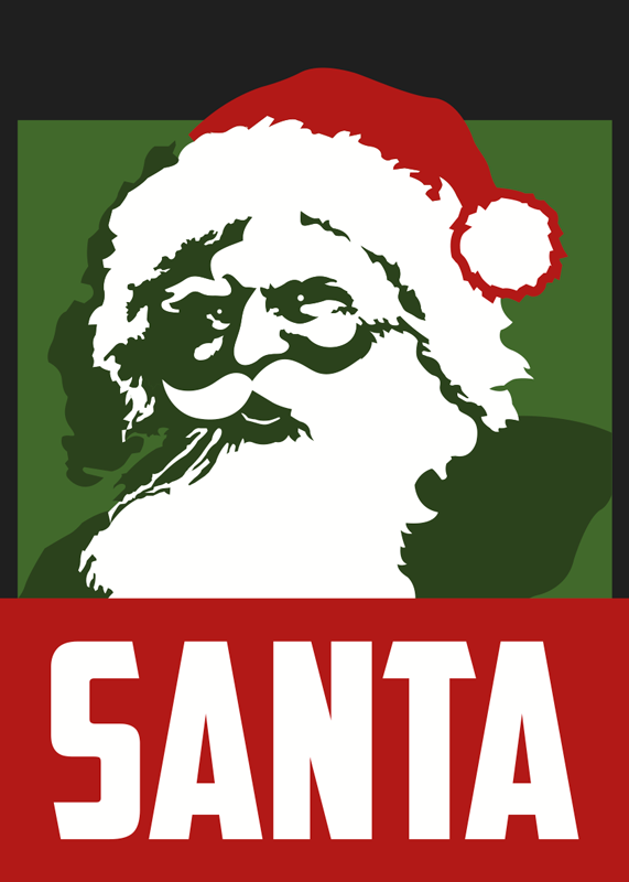 Dywan winylowy boże narodzenie realistyczny Święty mikołaj - TenStickers