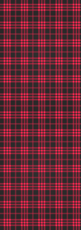 Dywan winylowy boże narodzenie wzór tartan na lodówkę - TenStickers