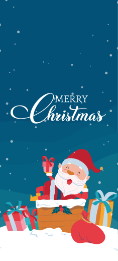 Dywan winylowy boże narodzenie z mikołajem - TenStickers