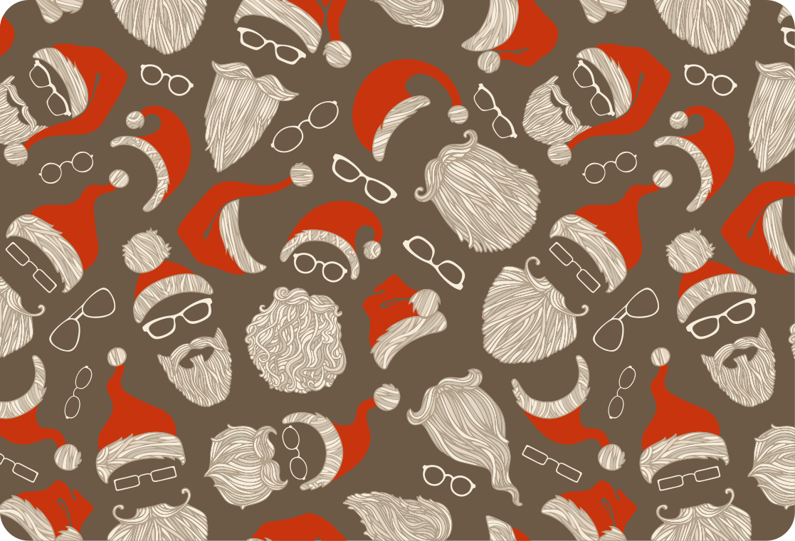 Dywan winylowy boże narodzenie wzór z twarzą mikołaja - TenStickers