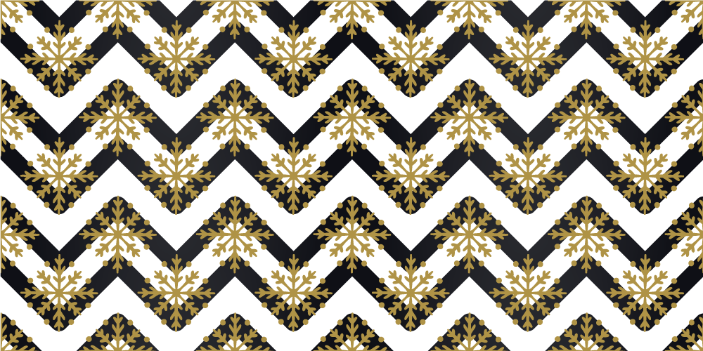 Dywan winylowy boże narodzenie złote płatki na zygzaku - TenStickers