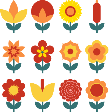 Dywan winylowy w kwiaty i rośliny kolekcja letnich kwiatów - TenStickers