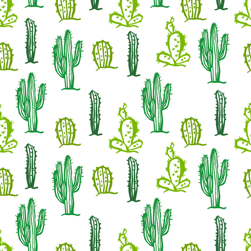 Dywan winylowy w kwiaty i rośliny styl kaktusowy - TenStickers