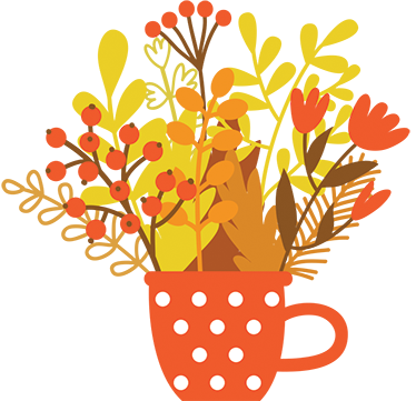 Dywan winylowy w kwiaty i rośliny słoik jesienny - TenStickers