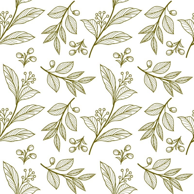 Dywan winylowy w kwiaty i rośliny w liście botaniczne - TenStickers