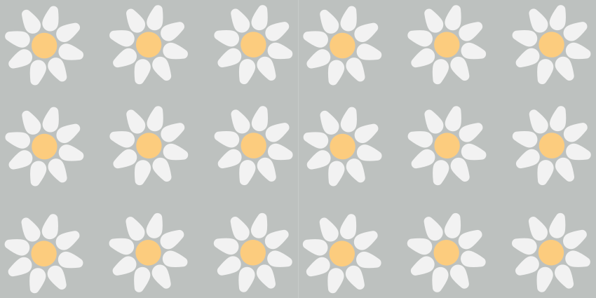 Dywan winylowy w kwiaty i rośliny w stokrotki - TenStickers