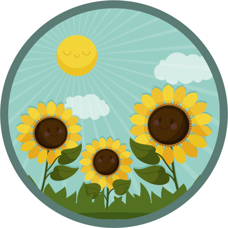 Dywan winylowy w kwiaty i rośliny kwiaty w słońcu - TenStickers