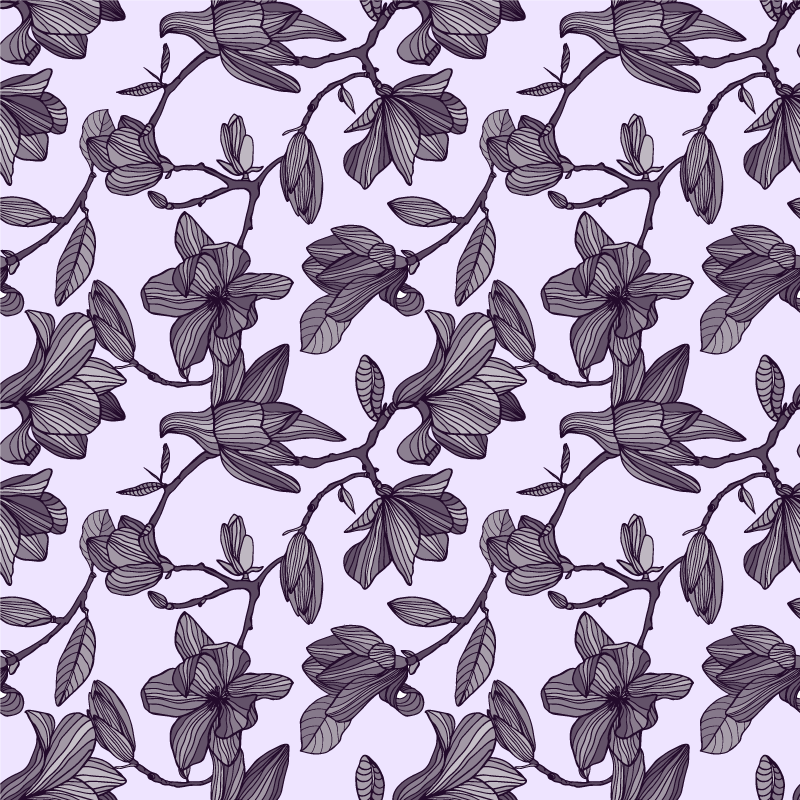 Dywan winylowy w kwiaty i rośliny uroczy design magnolii - TenStickers