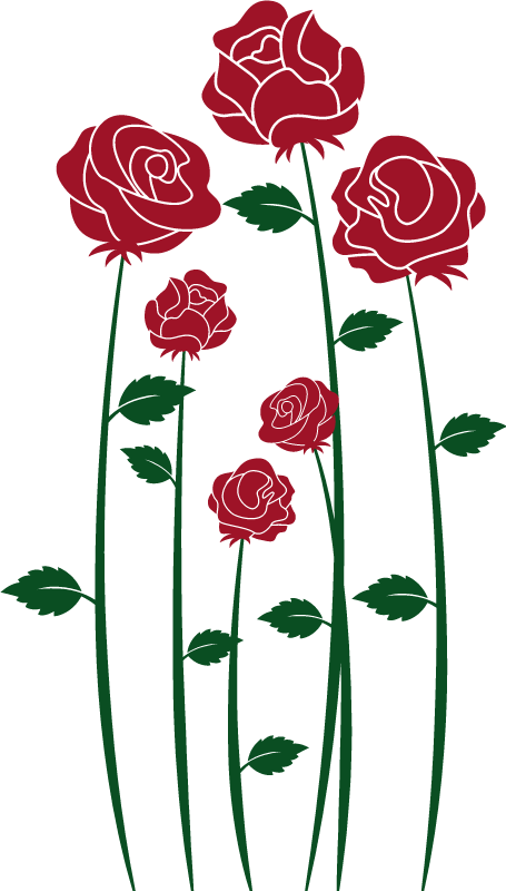 Dywan winylowy do jadalni czerwone róże - TenStickers