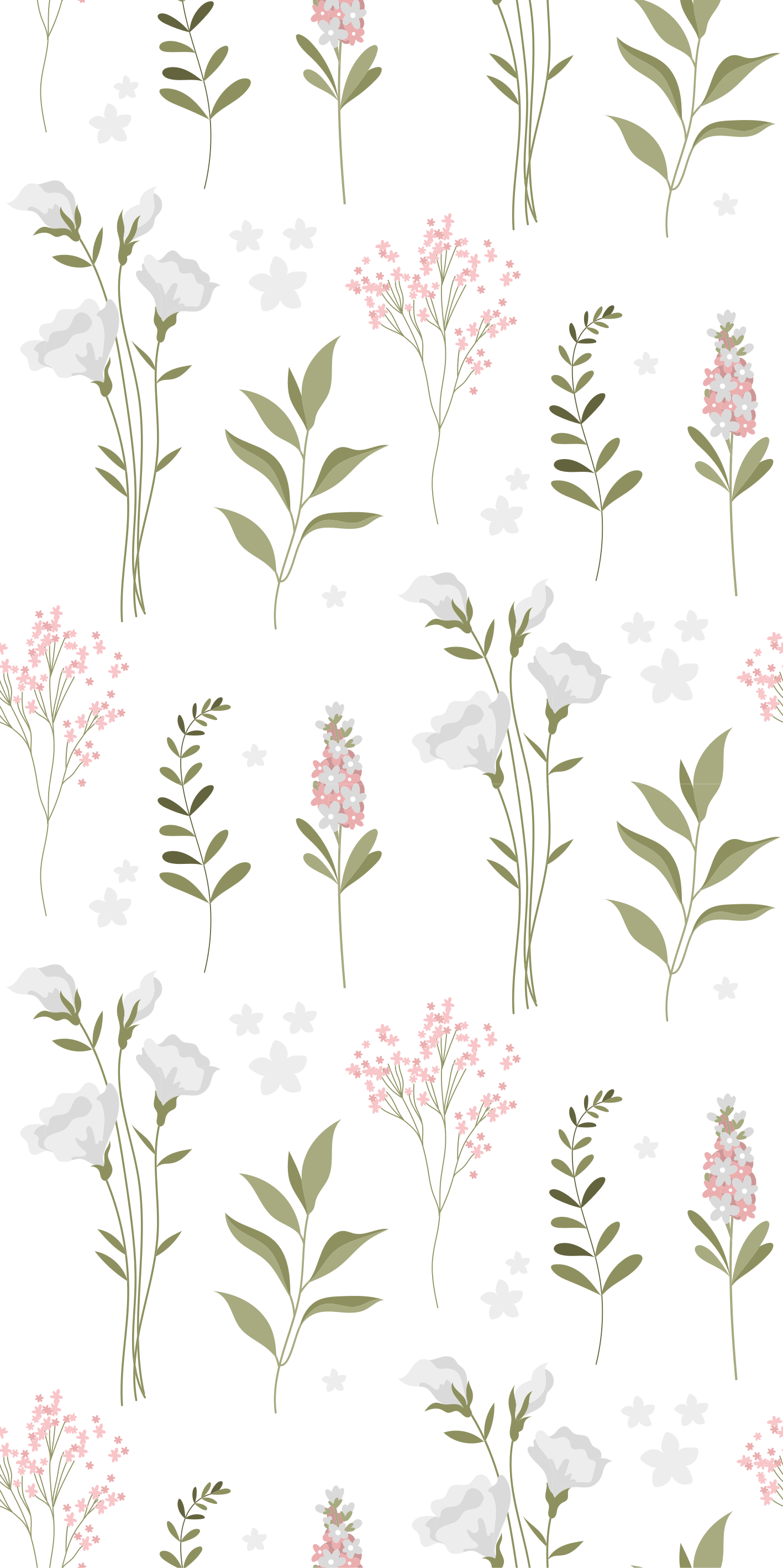 Dywan winylowy w kwiaty i rośliny w stylu minimalistycznym - TenStickers