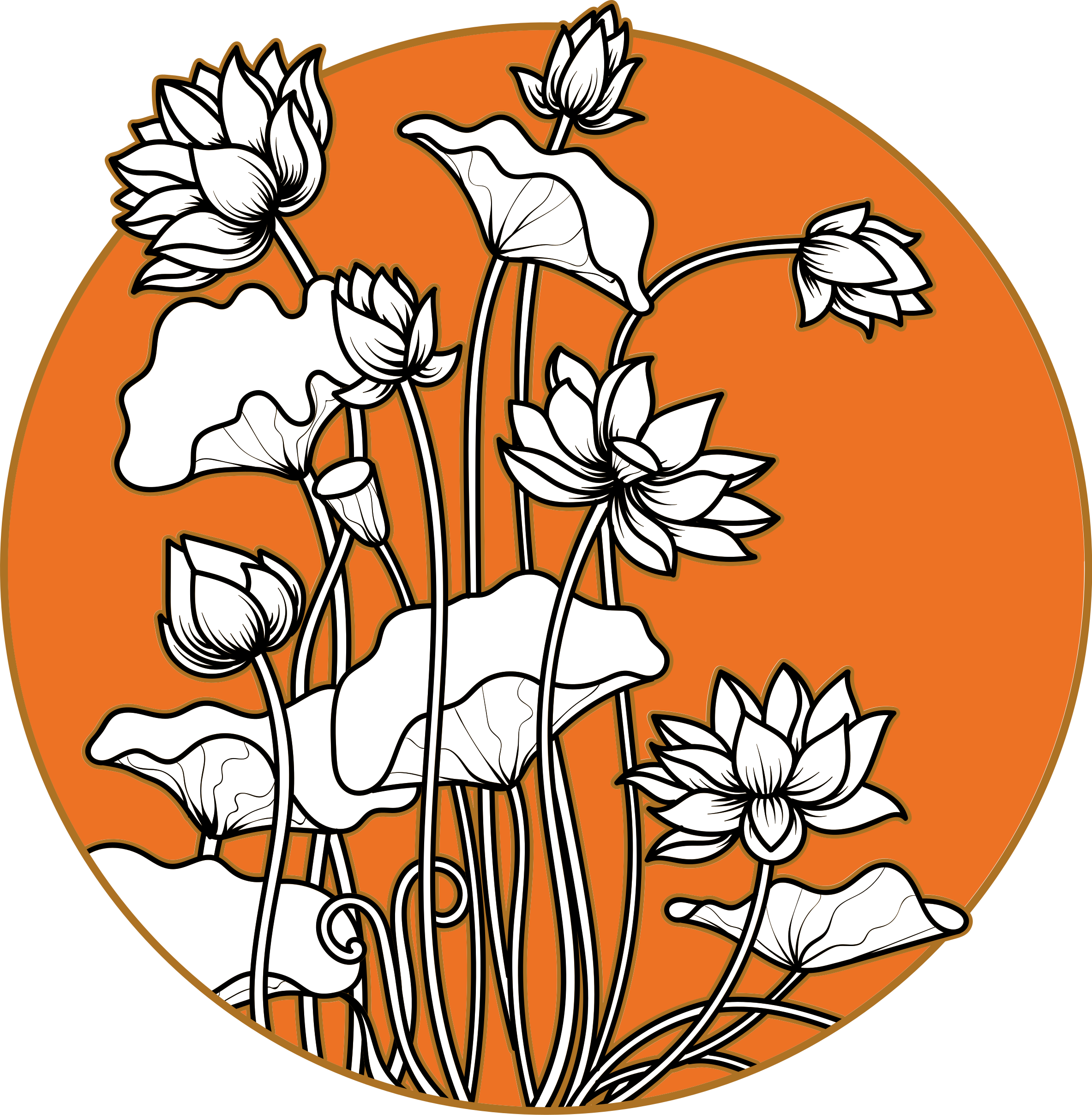 Dywan winylowy w kwiaty i rośliny w stylu japońskim - TenStickers