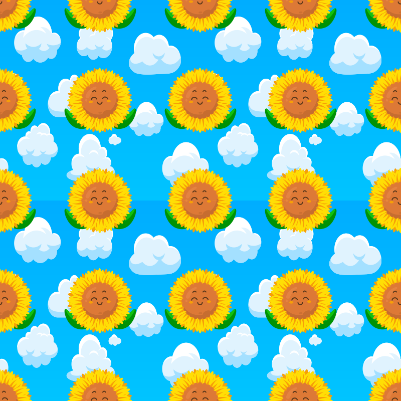 Dywan winylowy w kwiaty i rośliny wesoły żółty kwiat - TenStickers