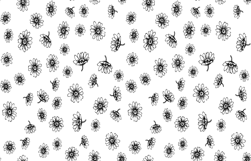 Dywan winylowy w kwiaty i rośliny w kształcie stokrotek - TenStickers