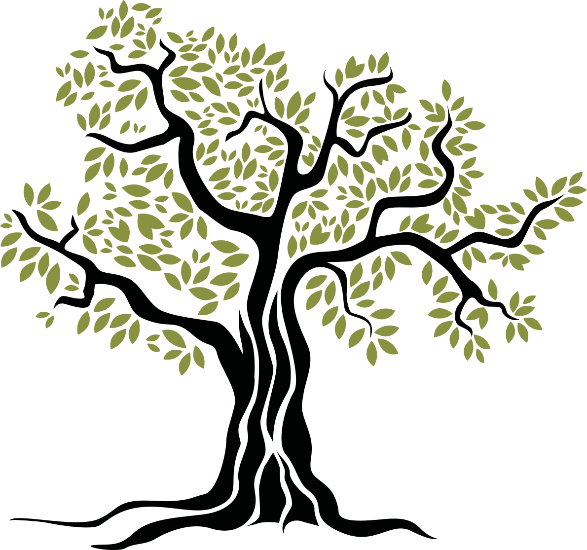 Dywan winylowy w kwiaty i rośliny drzewo oliwne - TenStickers