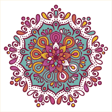 Dywan winylowy do kuchni kolorowa mandala w kafelki - TenStickers