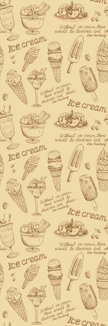 Dywan winylowy do kuchni lody w stylu vintage - TenStickers