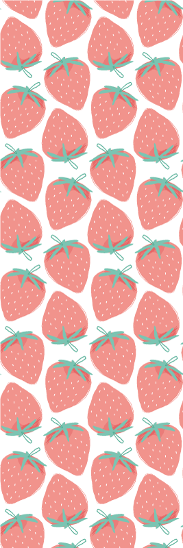 Dywan winylowy do kuchni w pastelowe truskawki - TenStickers