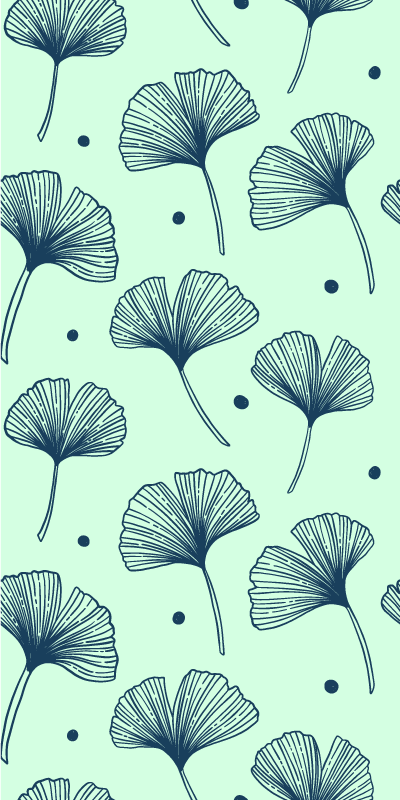 Dywan winylowy do kuchni w niebieskie kwiaty - TenStickers