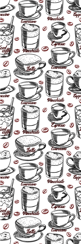 Dywan winylowy do kuchni wzór kawowy - TenStickers