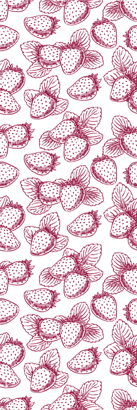 Dywan winylowy do kuchni uroczy wzór truskawek - TenStickers