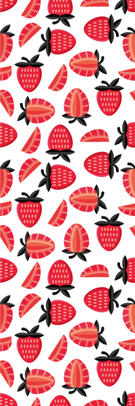 Dywan winylowy do kuchni w realistyczny wzór truskawek - TenStickers