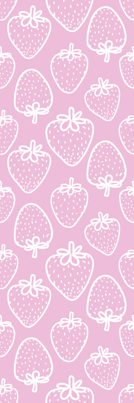 Dywan winylowy do kuchni w różowe truskawki - TenStickers