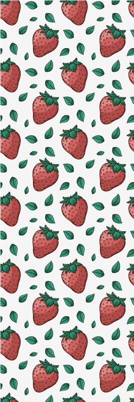 Dywan winylowy do kuchni soczyste truskawki z liśćmi - TenStickers