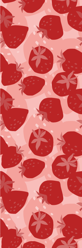Dywan winylowy do kuchni z abstrakcyjnymi truskawkami - TenStickers