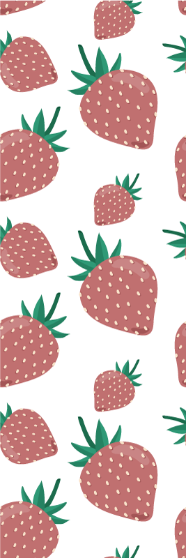 Dywan winylowy do kuchni w kolorowy wzór truskawek - TenStickers