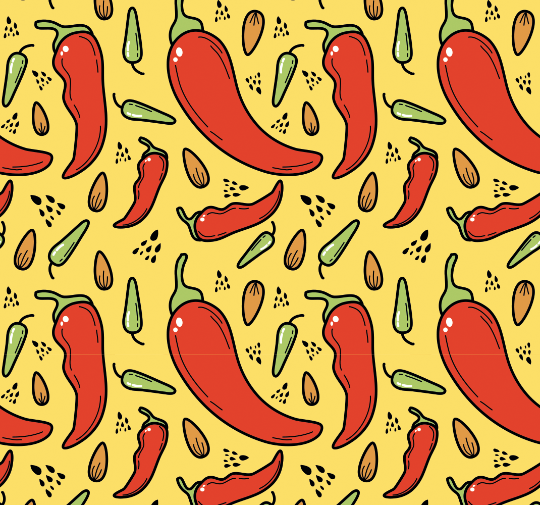 Dywan winylowy do kuchni w czerwone i zielone chili - TenStickers