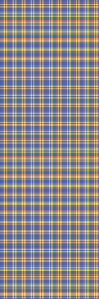 Dywan winylowy do kuchni w niebieską kratkę tartan - TenStickers